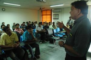 Sridhar interacting with Students at IWSB