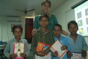 IWSB students facilitate children of construction workers in the evenings